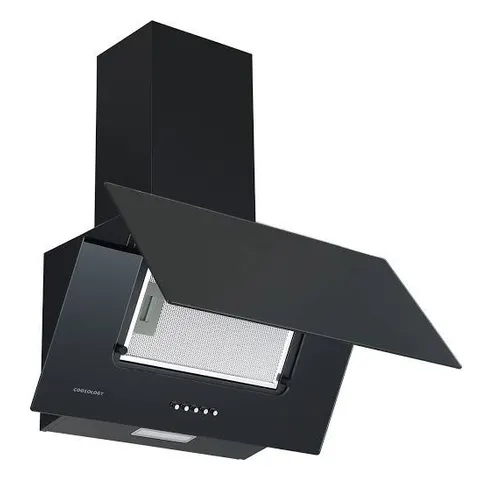 BOXED COOKOLOGY CHA600BK/A 60CM ANGLED COOKER HOOD A ENERGY RATED – BLACK