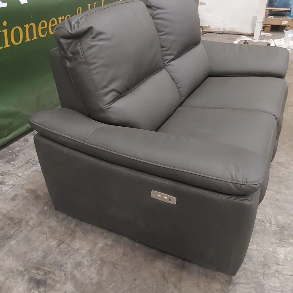 PAVILION 2 SEATER LEATHER/FAUX LEATHER POWER RECLINER SOFA RRP £949