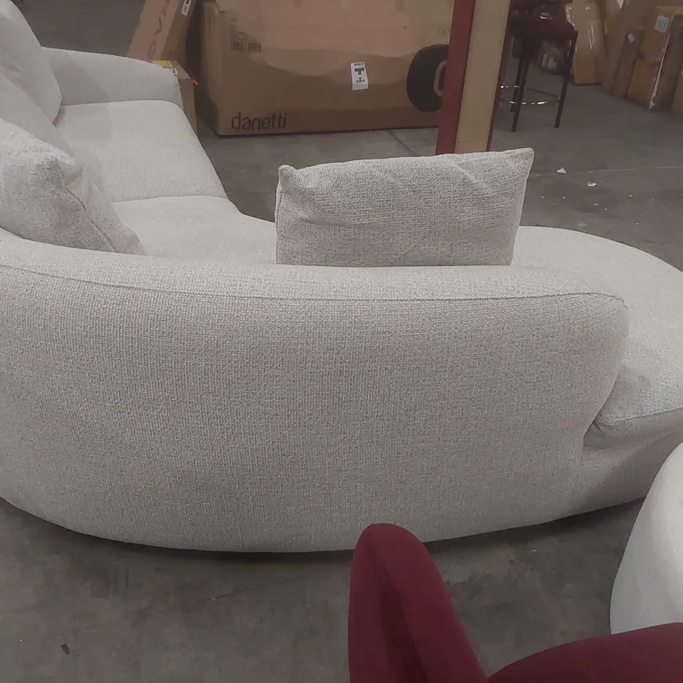 DANETTI OTTILIE NATURAL FABRIC LEFT HAND CORNER CHAISE SOFA