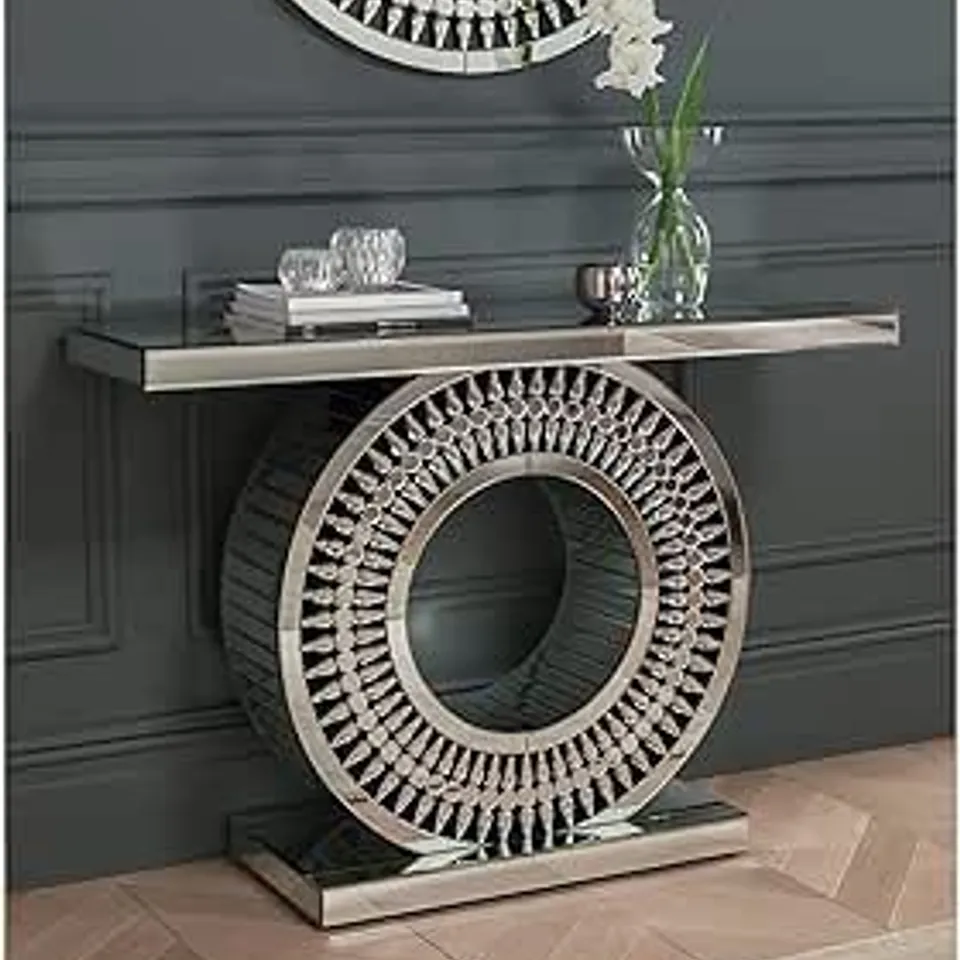 BRAND NEW BOXED HOMESDIRECT365 MIRRORED CONSOLE TABLE 