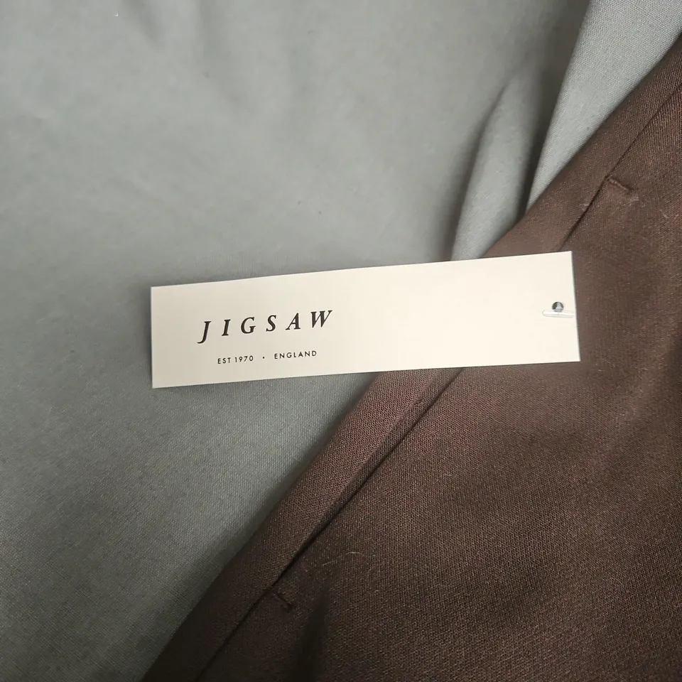 JIGSAW LISSON CREPE TROUSERS – BROWN, UK 12 (EU 40)