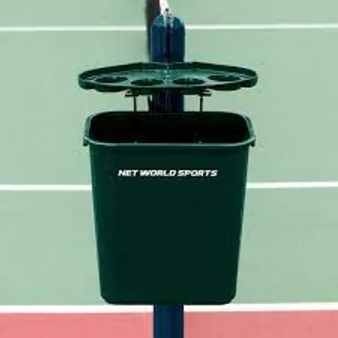 BOXED TENNIS COURT TIDY BIN AND SHELF