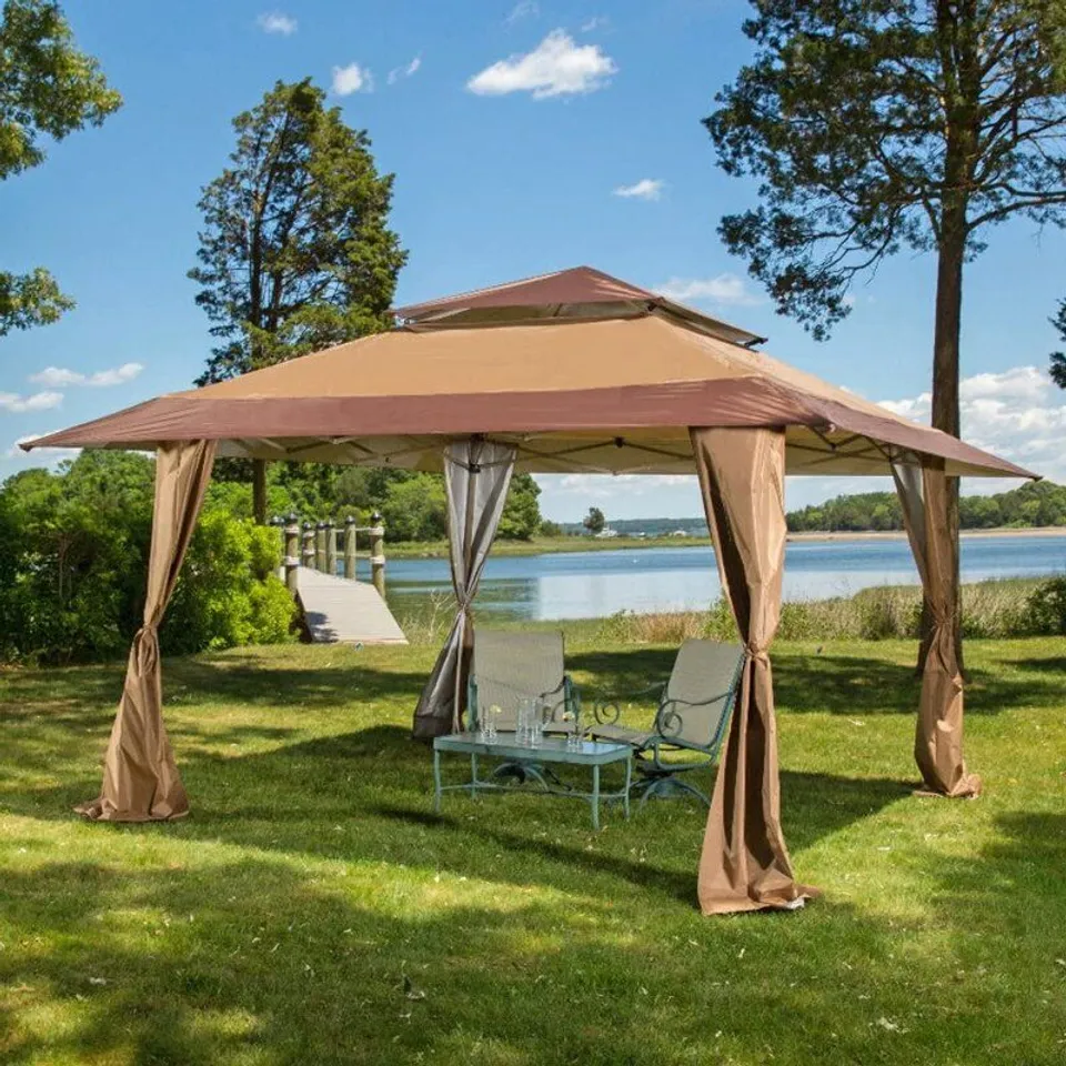 BOXED TORKOM 4 X 4M STEEL POP-UP GAZEBO 