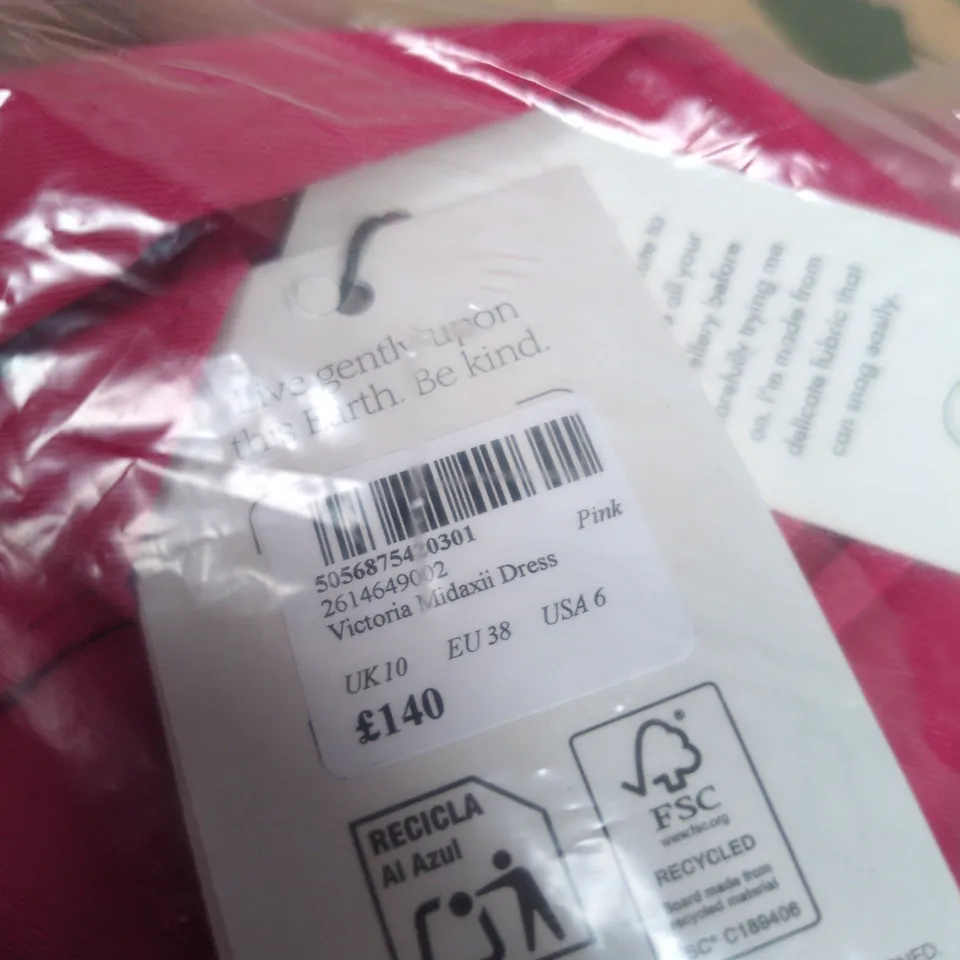 NOBODY'S CHILD VICTORIA MIDAXI DRESS - PINK, UK 10