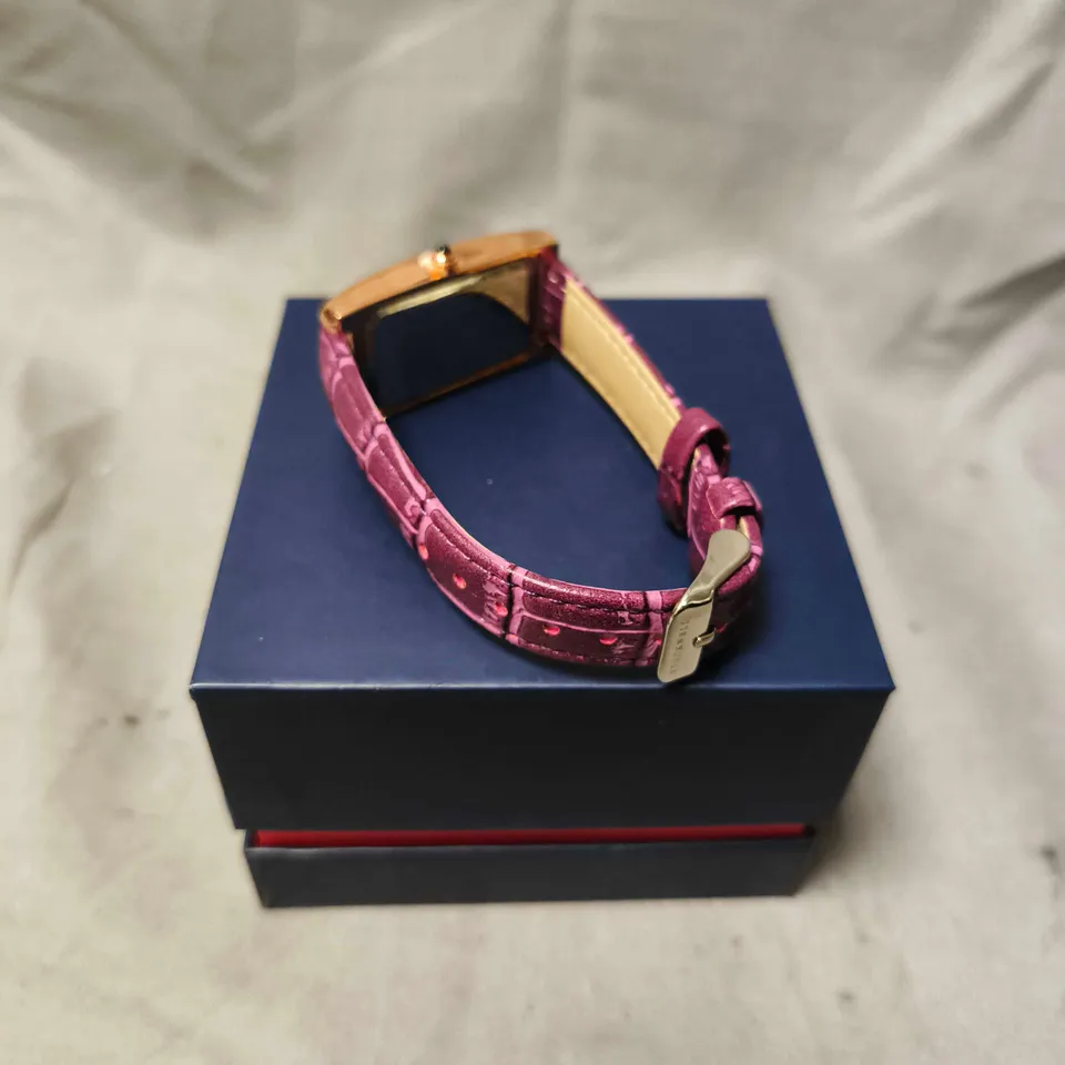 LADIES STOCKWELL WATCH – TEXTURED DIAL WITH SUB DIAL SECONDS HAND – LEATHER STRAP