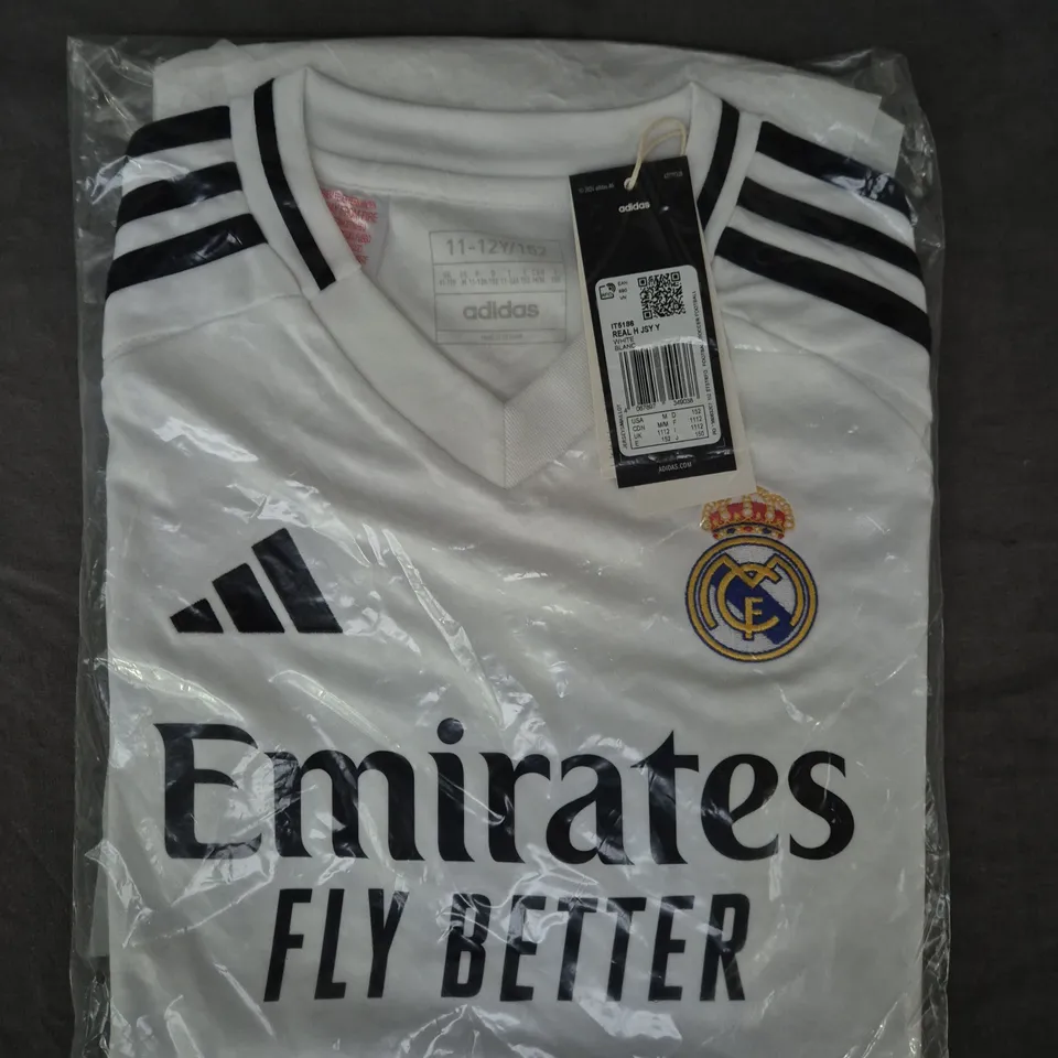 ADIDAS REAL MADRID JERSEY SIZE 11-12 YEARS