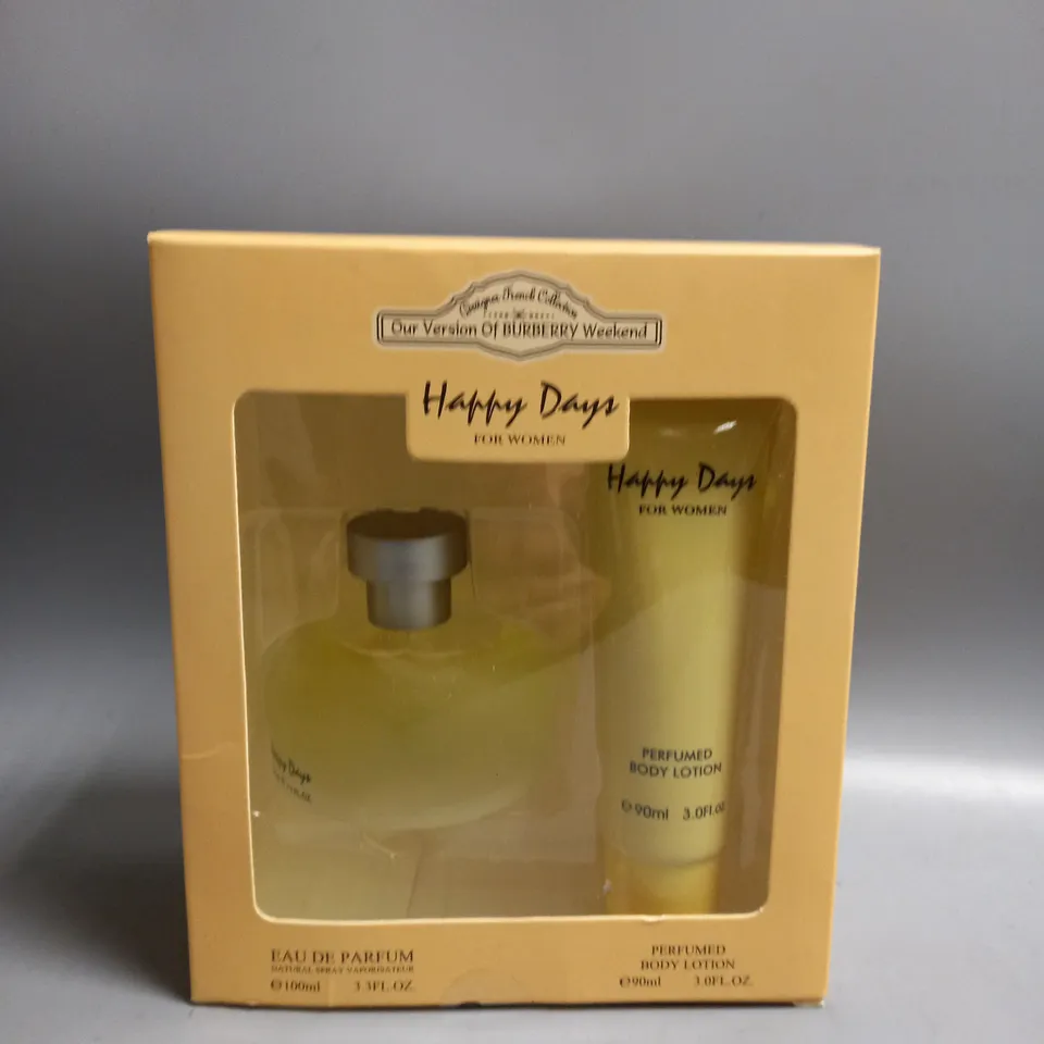 BOXED HAPPY DAYS FOR WOMEN EAU DA PARFUM 100ML AND BODY LOTION 90ML GIFT SET
