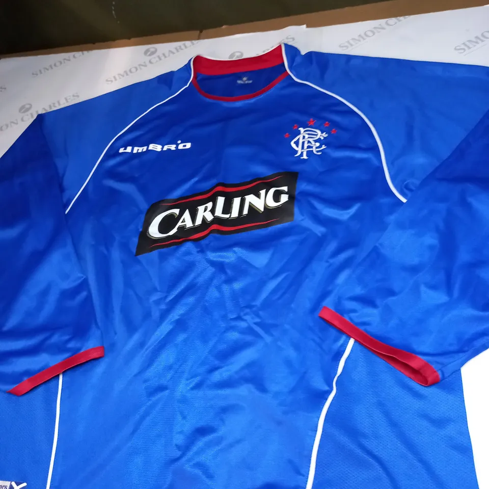 RANGERS FC HOME SHIRT WITH BUFFEL 4 SIZE L