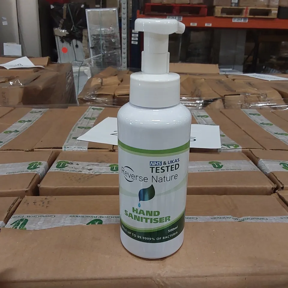 PALLET OF APPROXIMATELY 70 BOXES OF 10X 500ML REVERSE NATURE HAND SANITISERS