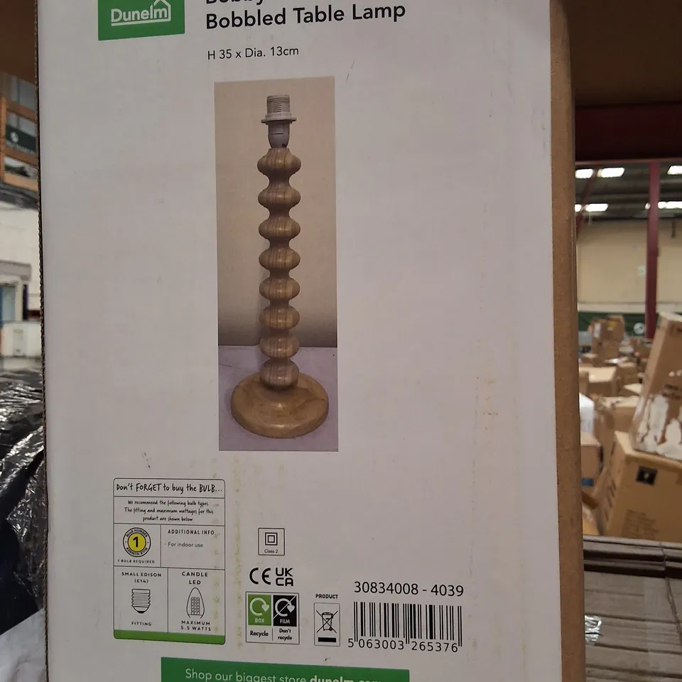 BOXED DUNELM BOBBY PAINT YOUR OWN BOBBLED TABLE LAMP