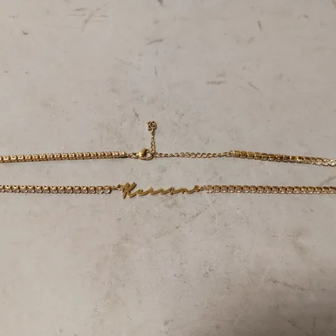 BOXED ABBOTTLYON GOLDEN CHAIN WITH NAME - KESION