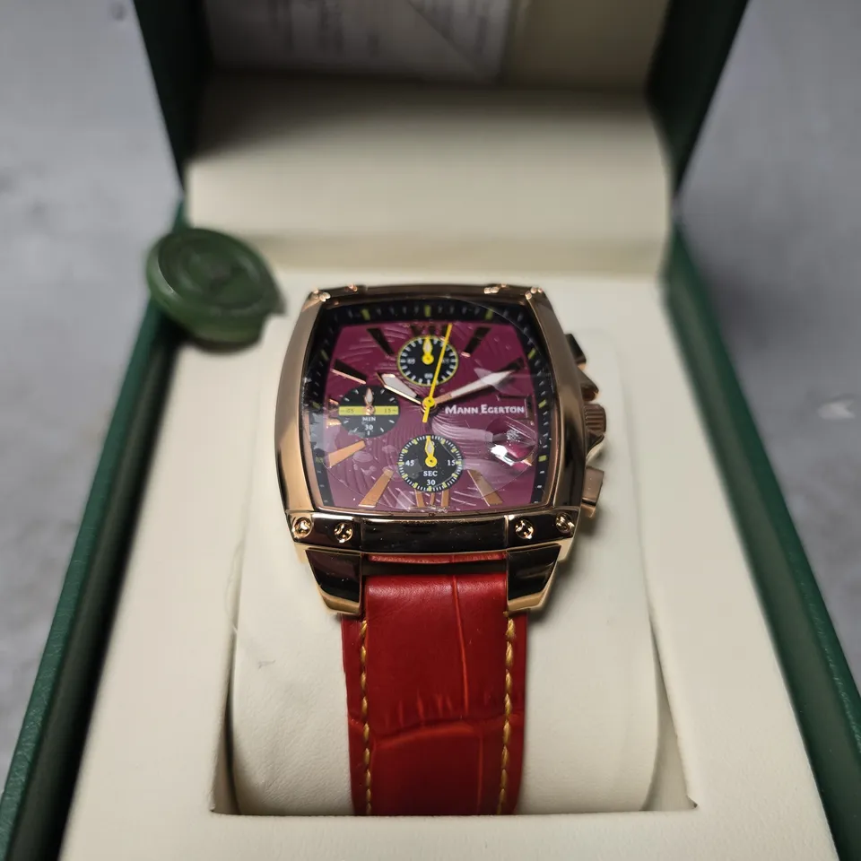 BOXED MANN EGERTON OBSERVER RED WATCH