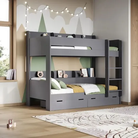 BOXED FLAIR EDDIE STORAGE BUNK - GREY (5 BOXES)
