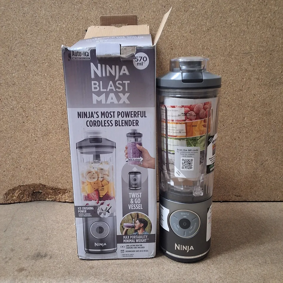 NINJA BLAST MAX CORDLESS BLENDER 570ML – BOXED BC251UKGY