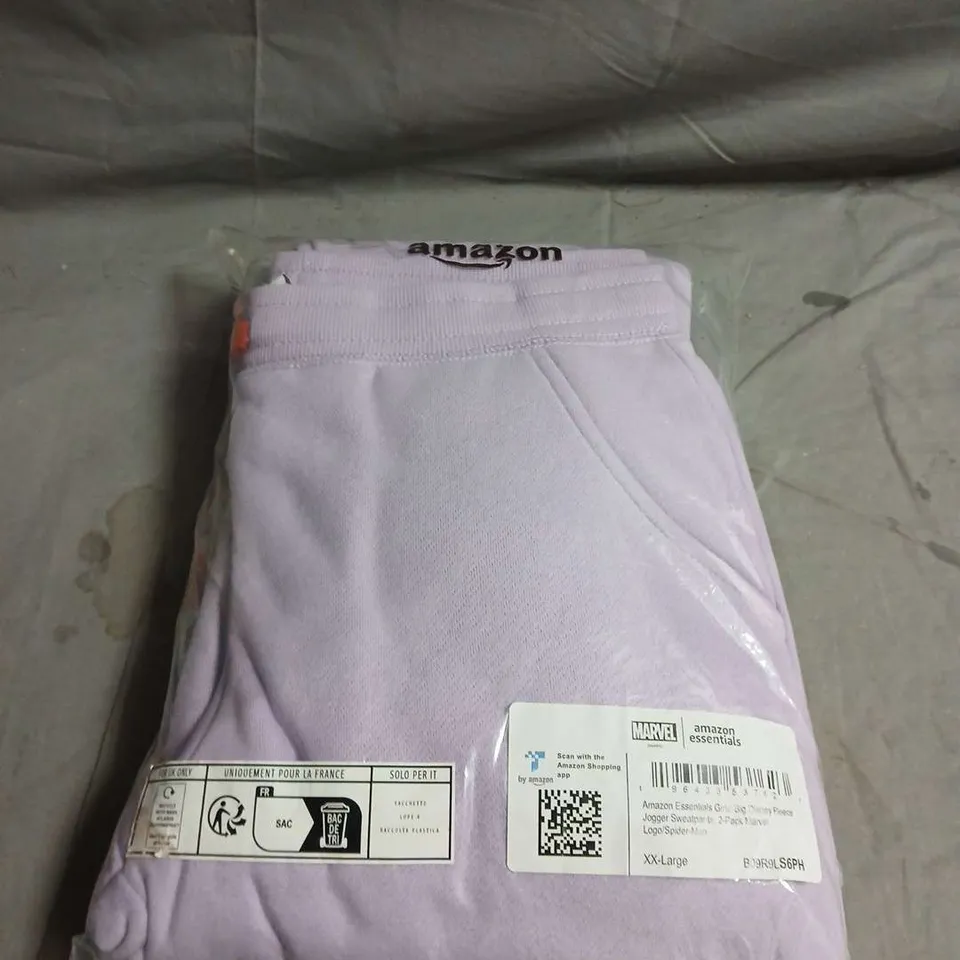 AMAZON ESSENTIALS GIRLS' DISNEY FLEECE JOGGER SWEATPANTS 2-PACK – MARVEL SPIDER-MAN, XX-LARGE