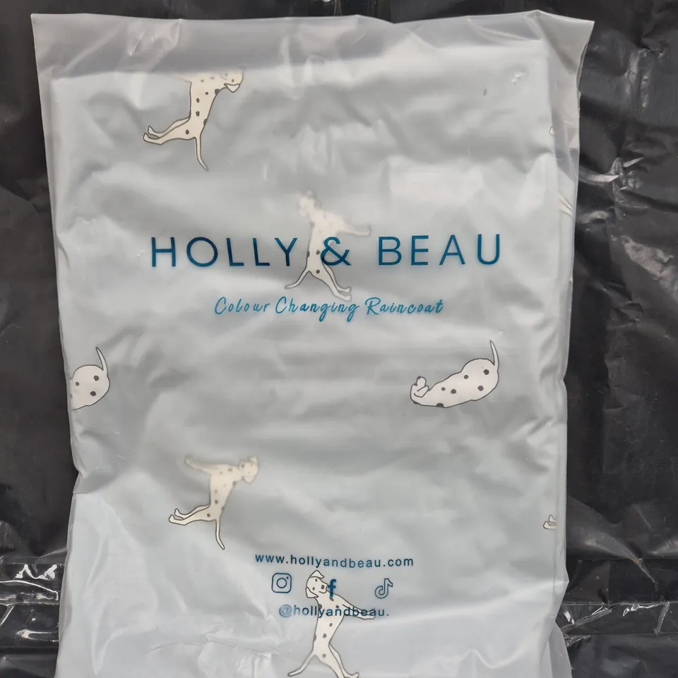 SEALED HOLLY & BEAU COLOUR CHANGING DALMATIAN RAINCOAT SIZE XS