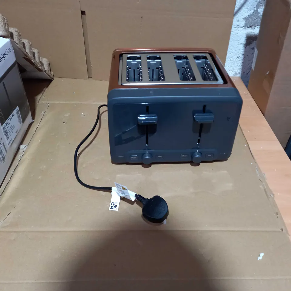 BOSCH 4 SLOT STAINLESS STEEL TOASTER WITH VARIABLE CONTROLS - COPPER