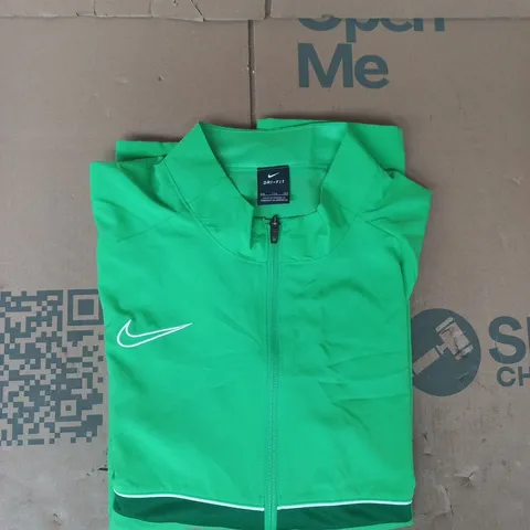 NIKE DRI-FIT LONG SLEEVE ZIP-THROUGH JACKET IN GREEN SIZE XXL