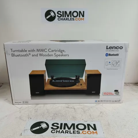 BOXED LENCO TURNTABLE WITH BLUETOOTH - LS-300WD V2