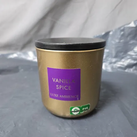 LUXE AMBIENCE VANILLA SPICE SCENTED CANDLE TIN