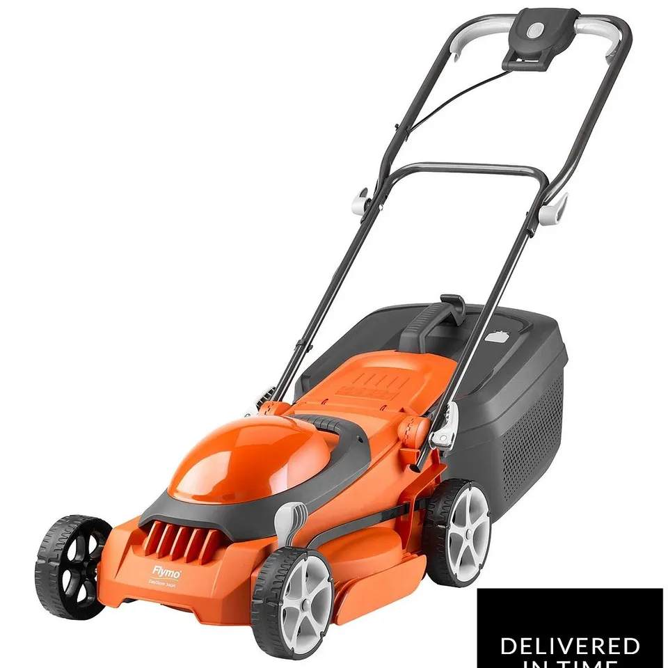 BOXED FLYMO CORDED EASISTORE 340R ROTARY LAWN MOWER 
