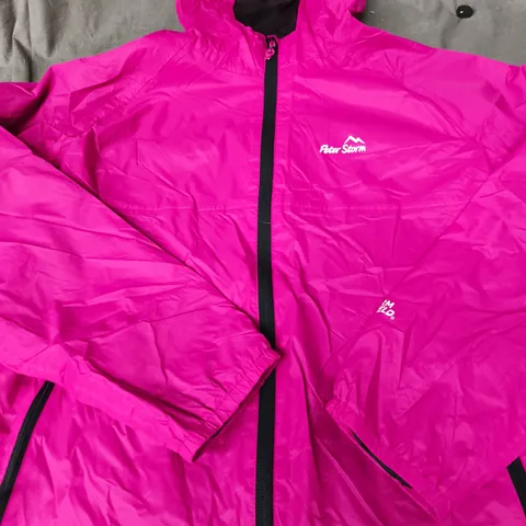 PETER STORM PINK HOODED WATERPROOF JACKET – WOMEN'S - SIZE 16
