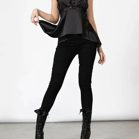 TEN BRAND NEW KILLSTAR ZARIA TOP BLACK LACE TANK-TOP GOTH