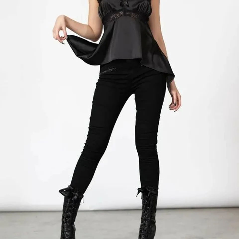 TEN BRAND NEW KILLSTAR ZARIA TOP BLACK LACE TANK-TOP GOTH