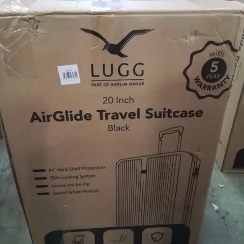 BOXED LUGG AIRGLIDE TRAVEL SUITCASE BLACK 