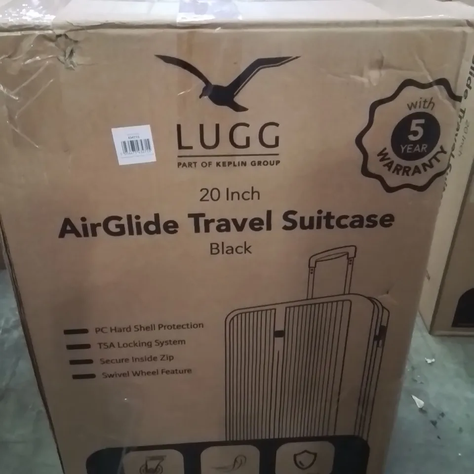 BOXED LUGG AIRGLIDE TRAVEL SUITCASE BLACK 