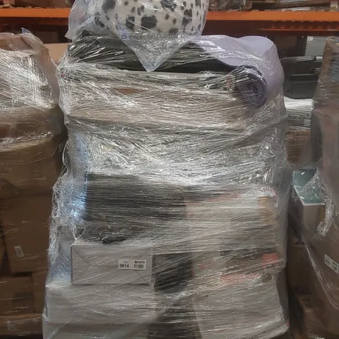 PALLET OF ASSORTED E-COMMERCE GOODS AND PRODUCTS TO INCLUDE: AIR FRYERS, YOGA MAT, PLUSH CHAIR, LEAF BLOWER, FAN ECT