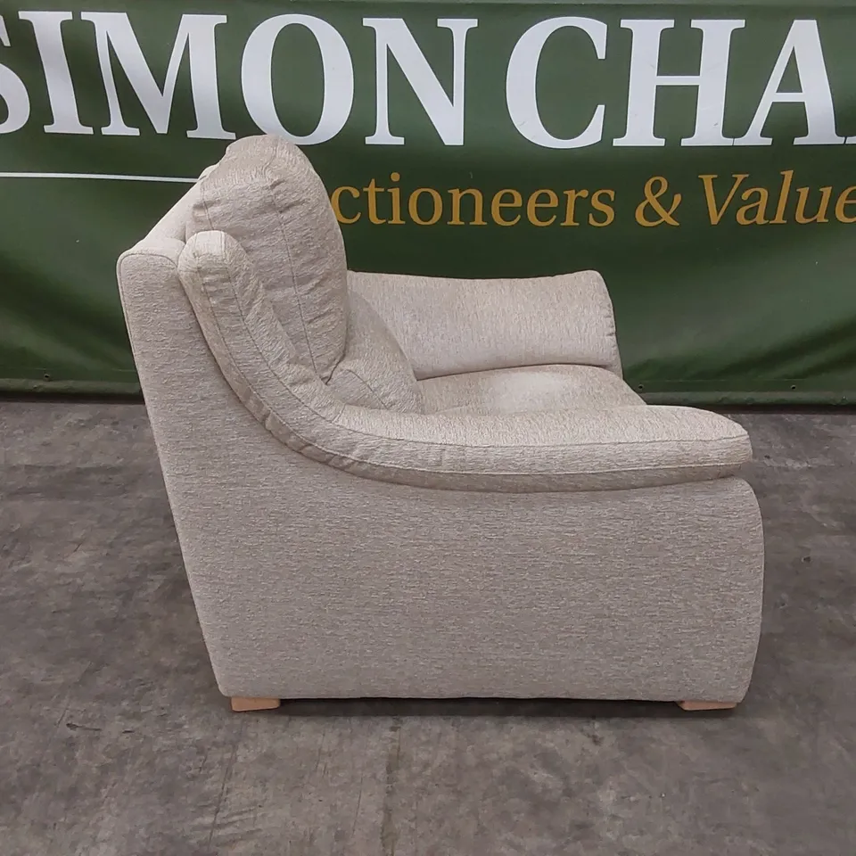 QUALITY DESIGNER ITALIAN MADE DEGANO SLIM FABRIC ARMCHAIR - SAND