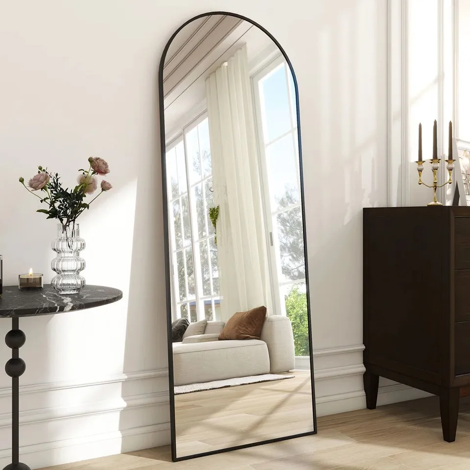 BOXED ALUMINIUM ARCH MIRROR 