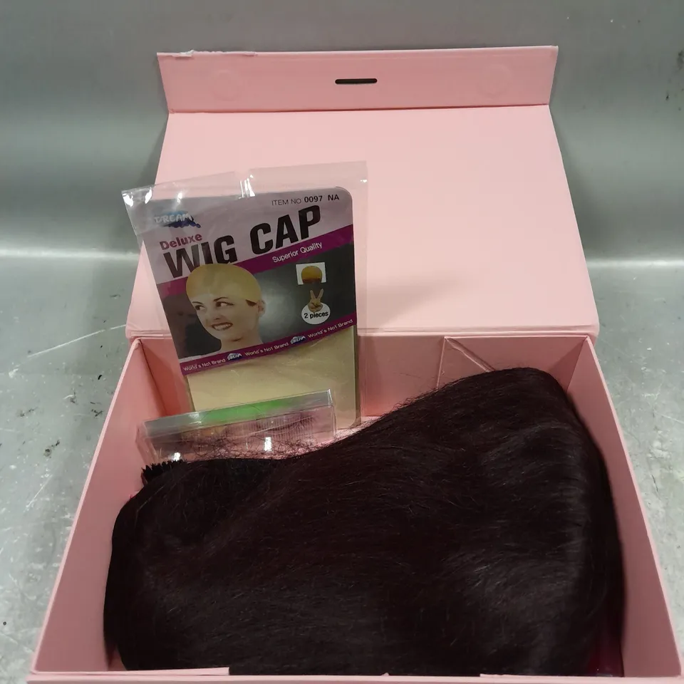 BOXED H.H.H HUMAN HAIR WIG & ACCESSORIES 