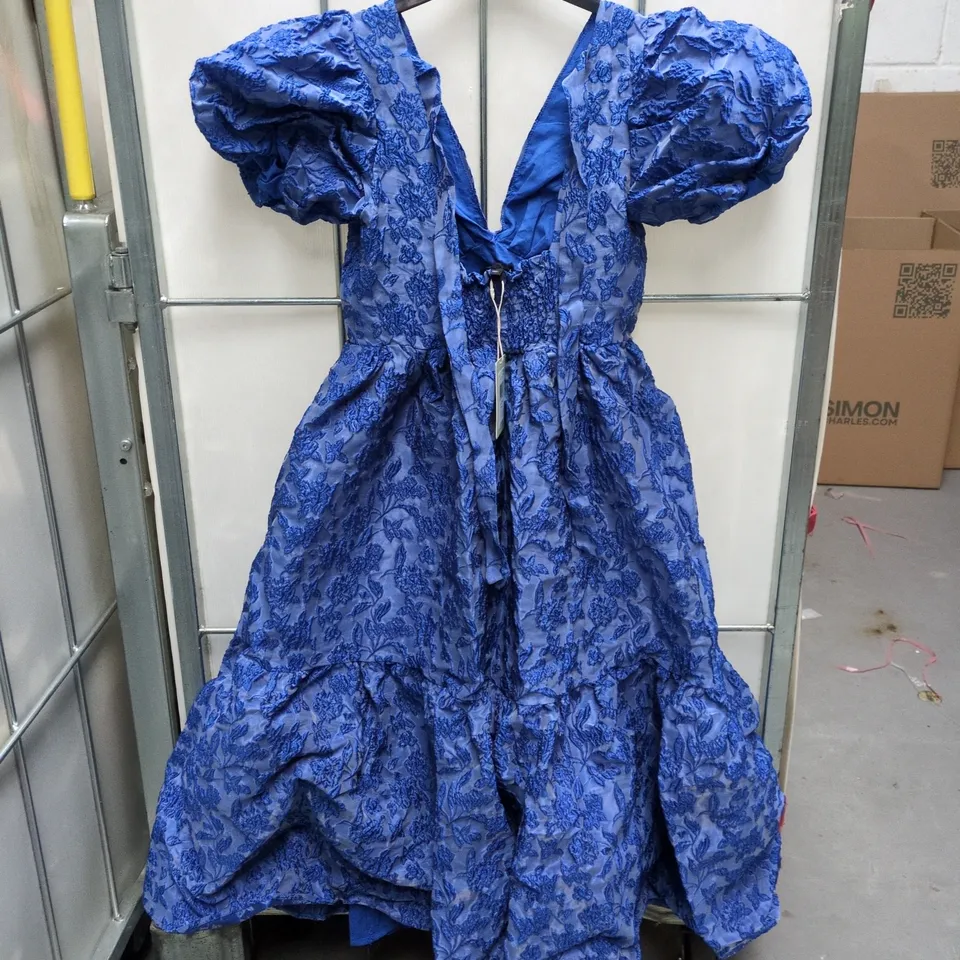 SISTER JANE BLUE LACE DRESS WITH PUFF SLEEVES