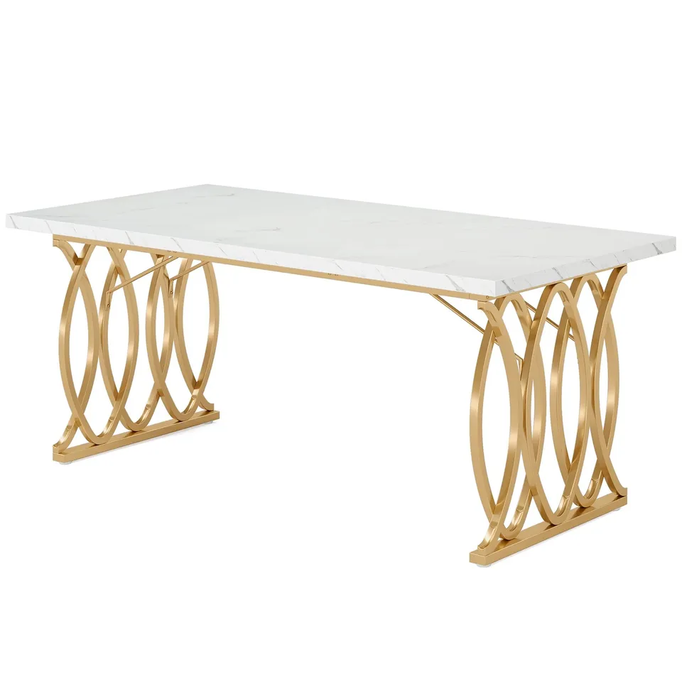 WHITE/GOLD DIY EXECUTIVE TABLE BOXED
