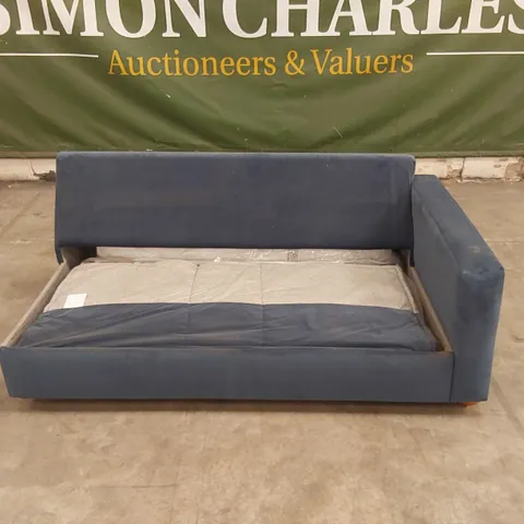QUALITY DESIGNER SOFA CORNER BED SECTION - TEAL VELVET