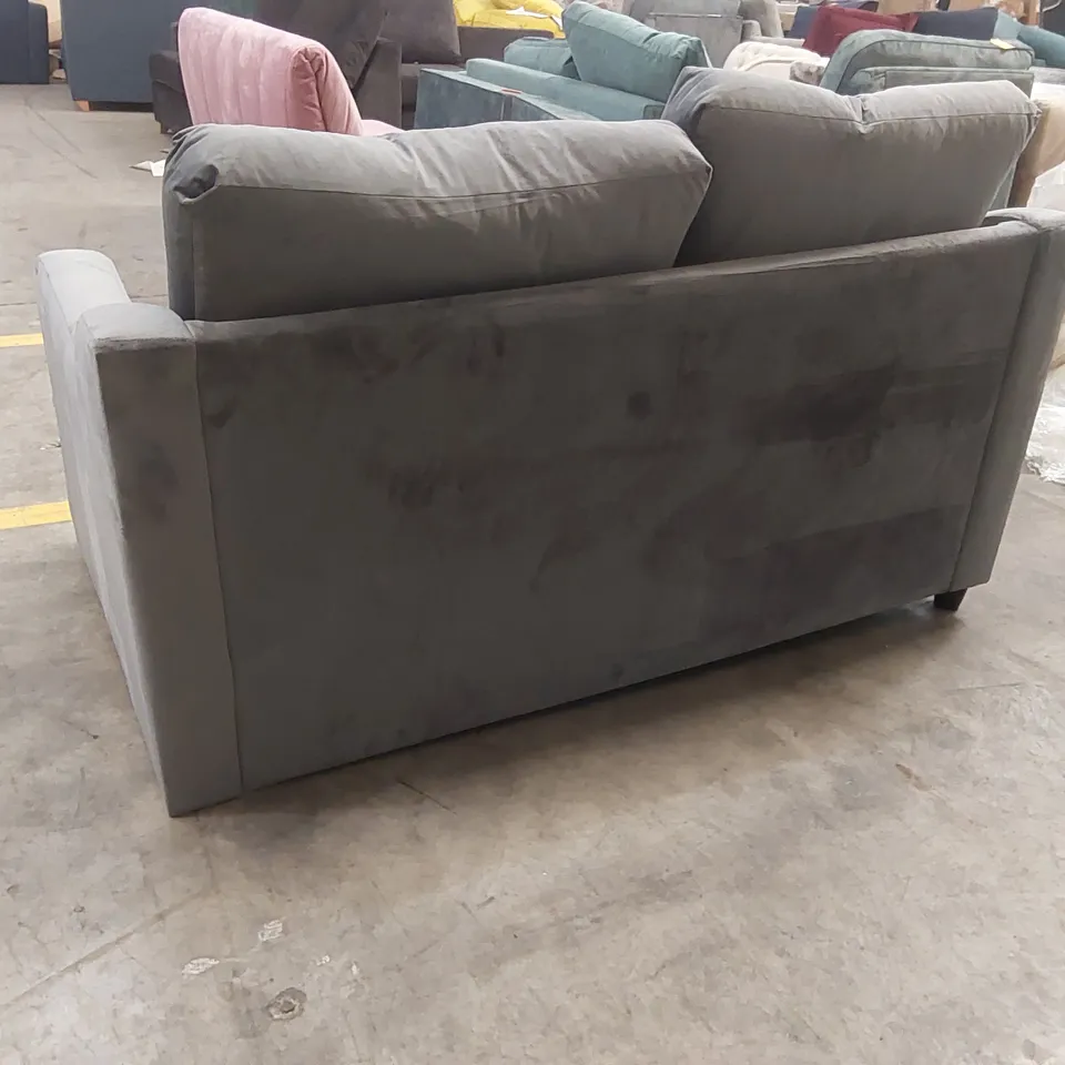 QUALITY DESIGNER ATWORTH 2 SEATER SOFA - GREY VELVET 