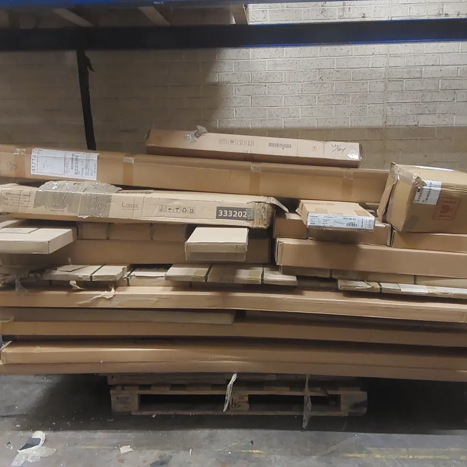 PALLET CONTAINING A VERY LARGE QUANTITY OF ASSORTED FURNITURE PARTS ECT 