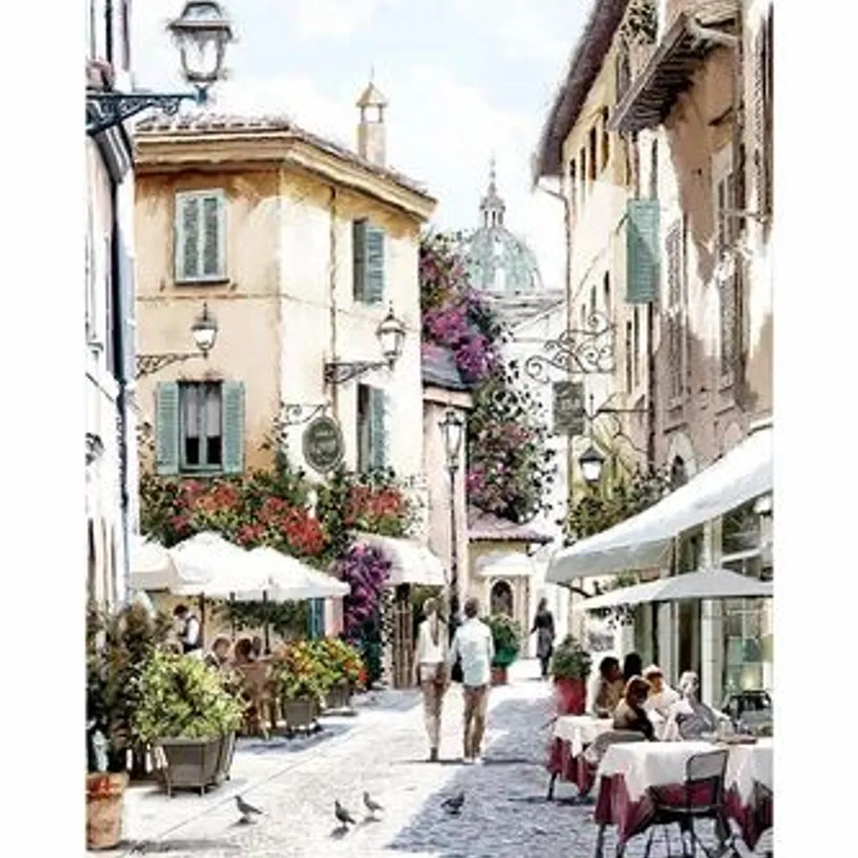 BOXED CAFE STROLL BY RICHARD MACNEIL - PRINT ON PAPER 