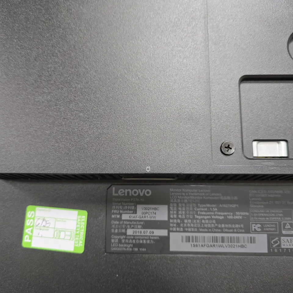 LENOVO THINKVISION P27H-10 27-INCH MONITOR