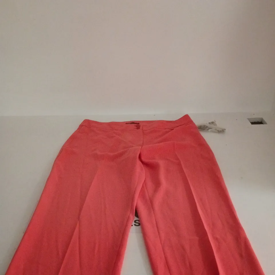 BARBARA LEBEK WOMEN'S CORAL PINK TROUSERS - UK 18 (EU 44)