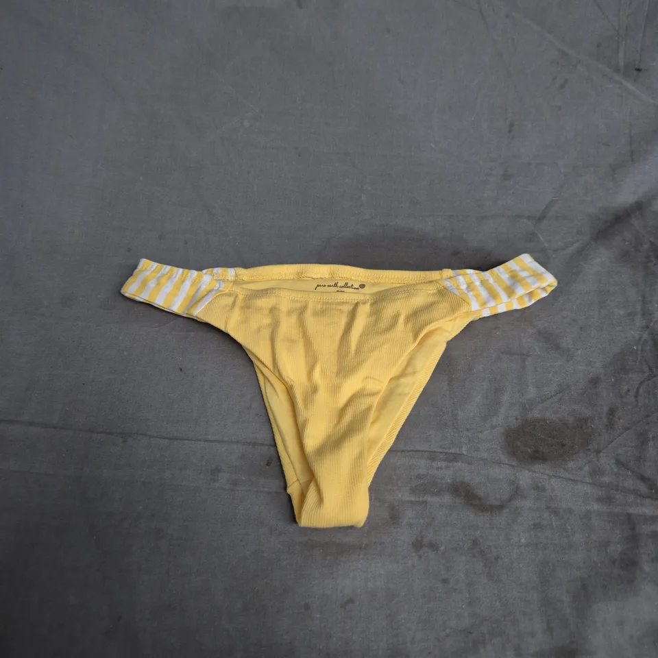 PURE EARTCH COLLECTION BANDEAU BIKINI BOTTOM YELLOW – SIZE S/M