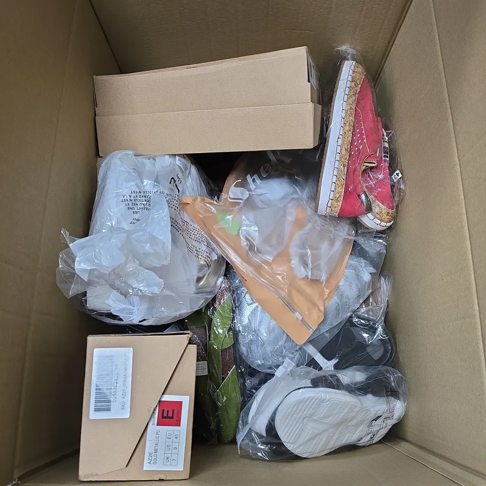 APPROXIMATELY 20 SHOES AND FOOTWEAR ITEMS IN ASSORTED SIZES, STYLES AND COLOURS