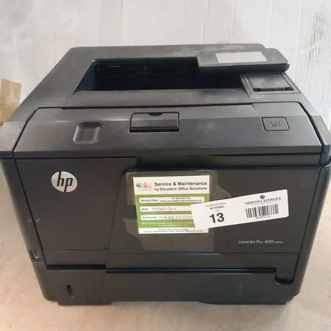 HP LASERJET PRO 400 M401DN A4 MONO DUPLEX LASER PRINTER - ETHERNET & USB - CF278A