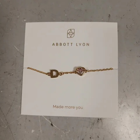 ABBOTT LYON PERSONALISED HEART PENDANT BRACELET 