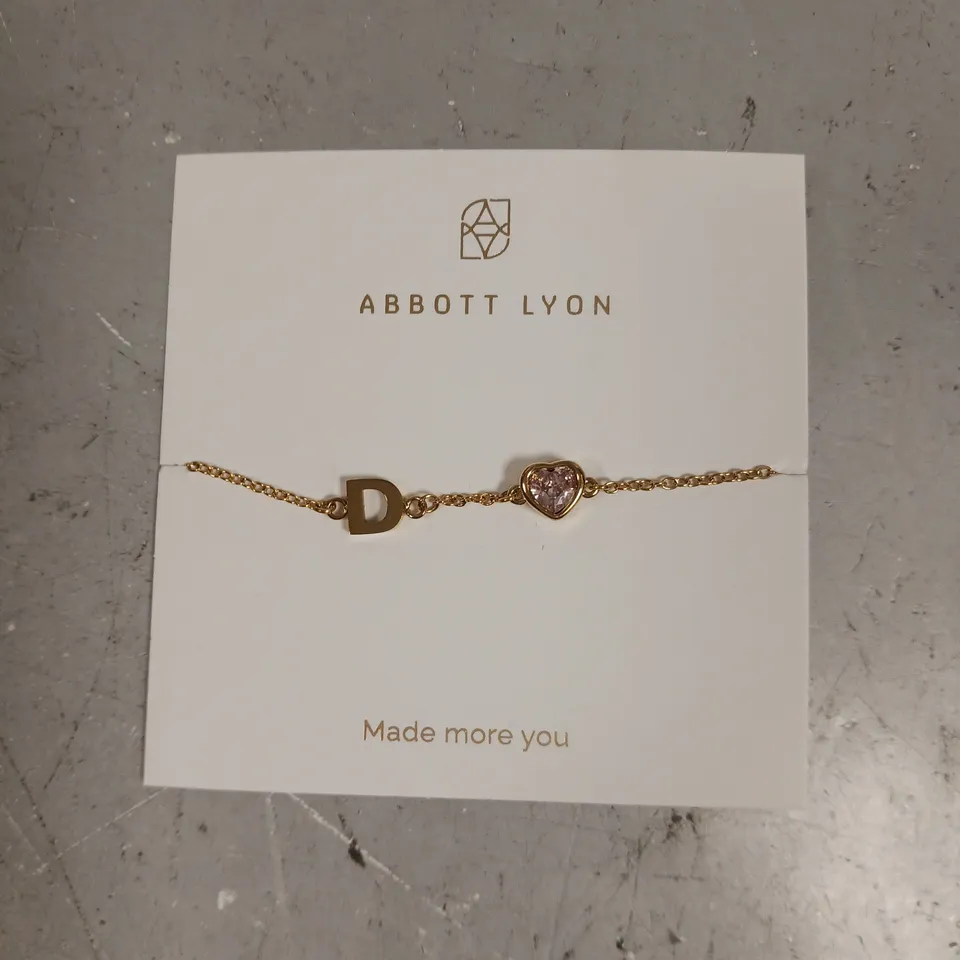 ABBOTT LYON PERSONALISED HEART PENDANT BRACELET 