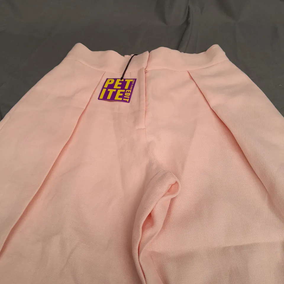 RIVER ISLAND PETITE PINK TROUSERS - SIZE UK 10