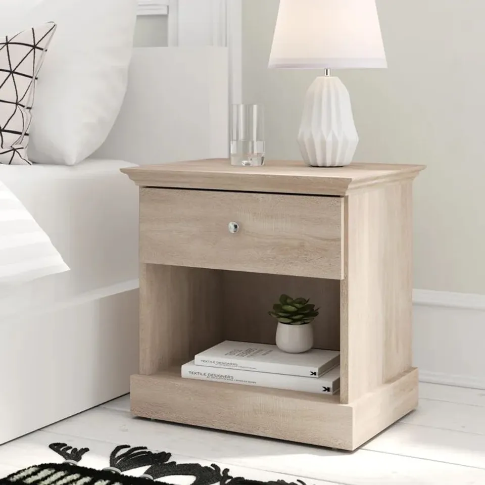 BOXED RAWLS BEDSIDE TABLE - COLOUR: OAK (1 BOX)
