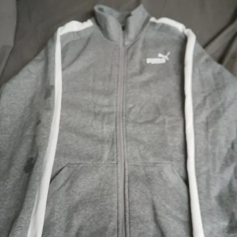 PUMA ZIP-UP TRACK JACKET – GREY, UK L